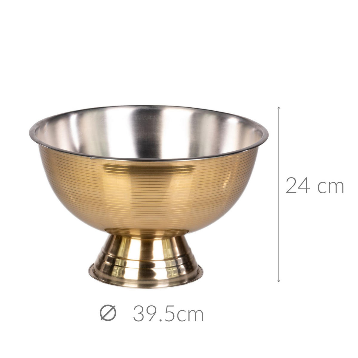 SCHALE aus Edelstahl 39,5/39,5/24 cm - Goldfarben, Metall (39.5/24cm) - Excellent Houseware