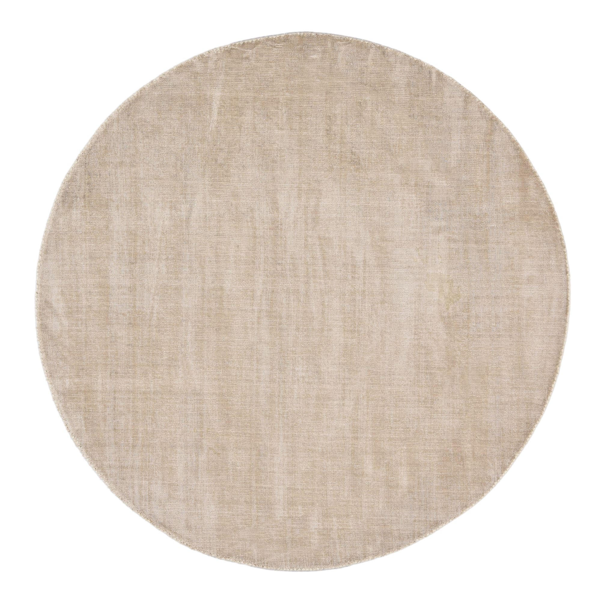 Theko Viskoseteppich Creme 150x150 cm