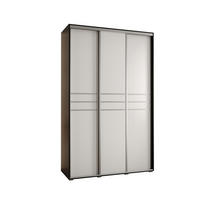 SCHWEBETÜRENSCHRANK 235,2/160/45 3-türig - Silberfarben/Schwarz, Holz/Metall (160/235/45cm) - Abiks Möbel