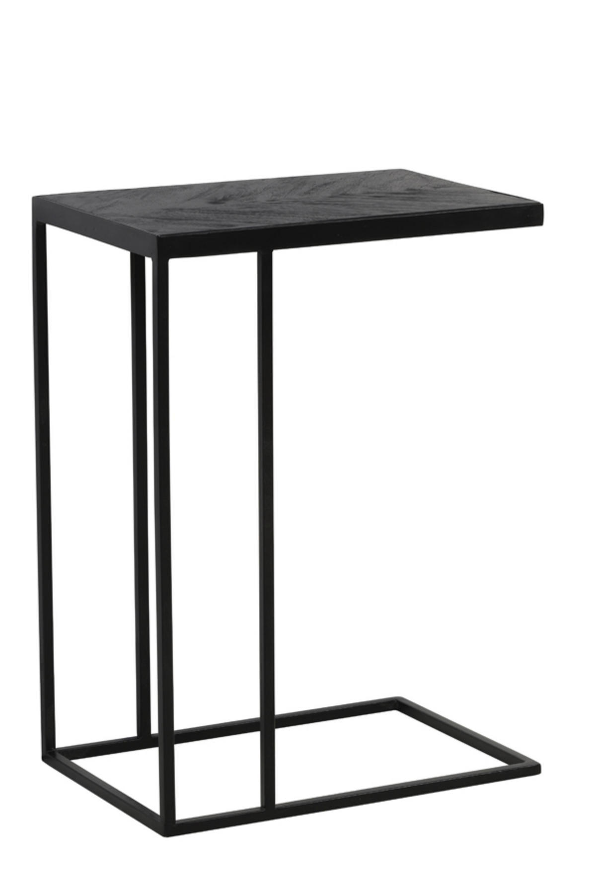 BEISTELLTISCH Chisa Braun 45/30/62 cm - Schwarz, Metall (45/30/62cm) - Light & Living