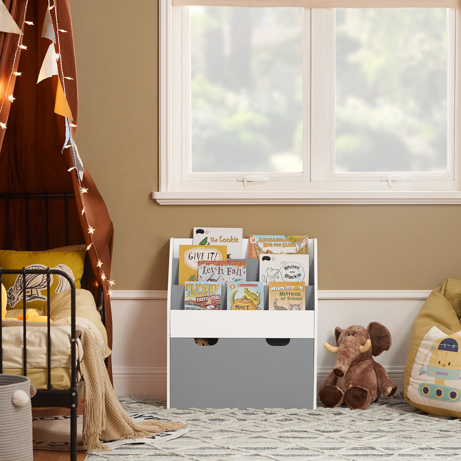SoBuy KINDERREGAL Grau 63cm × 30cm × 70cm