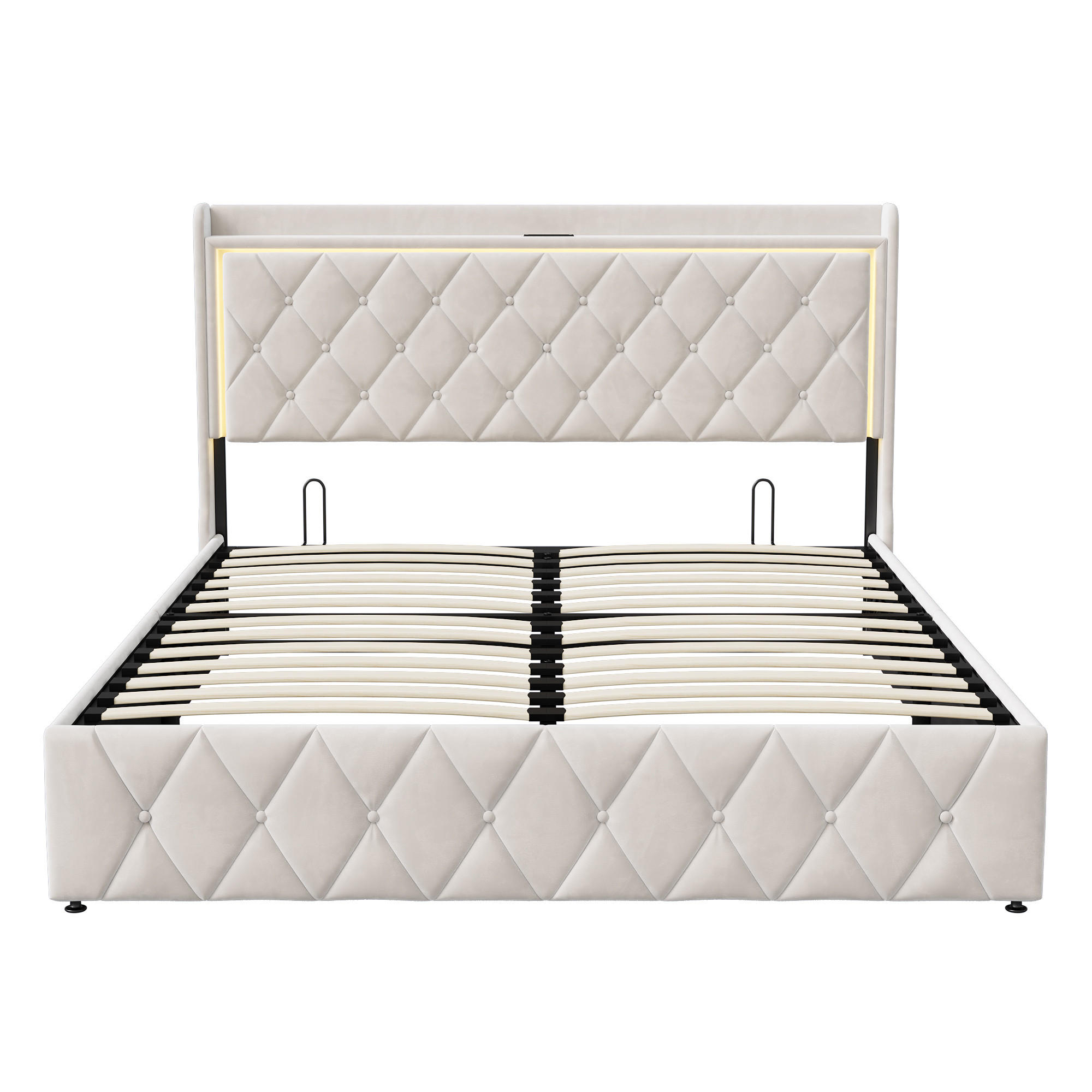 Casiva Polsterbett Beige 160x200 cm