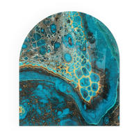 GLASPLATTE für Kamin 80x70 cm - Türkis, Glas (80/70/0.4cm) - TULUP