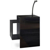 NACHTTISCH Queens Front in Schwarz Hochglanz - Schwarz Hochglanz, Holzwerkstoff (60/63/36cm) - Vladon