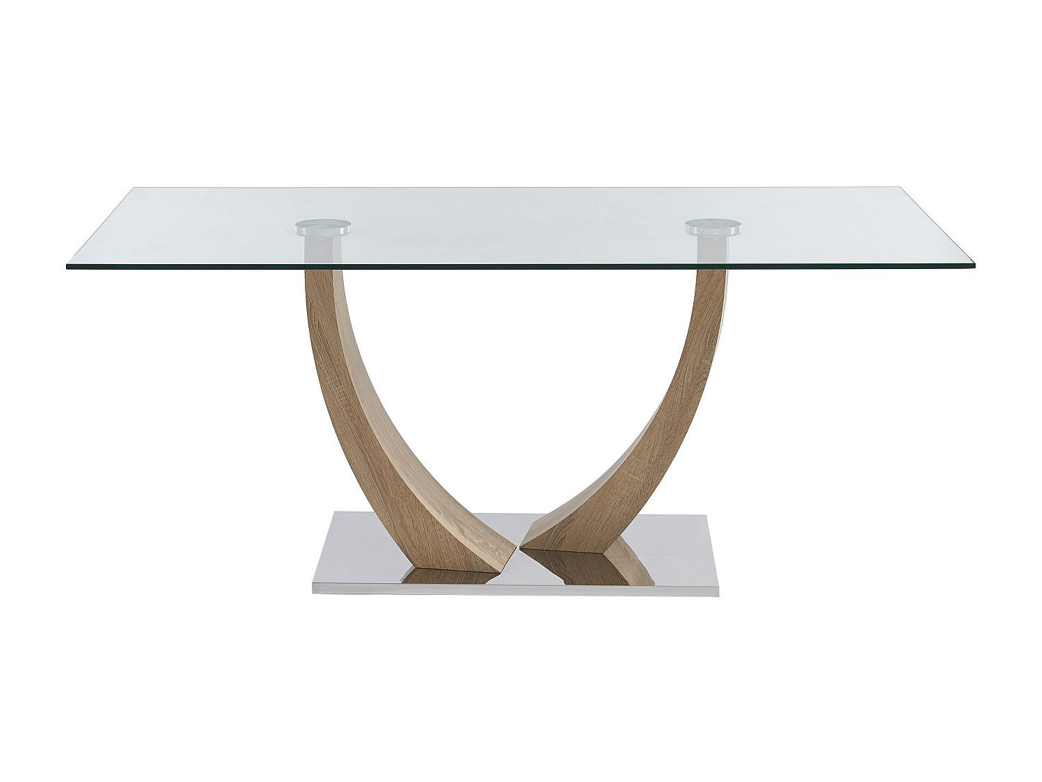 ESSTISCH - 6 Personen - Glas - Transparent, Naturfarben Hell - MELODIE - Transparent, Glas (90/180/75cm) - Vente-Unique