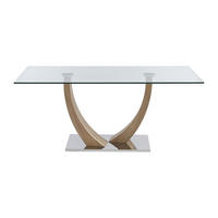 ESSTISCH - 6 Personen - Glas - Transparent, Naturfarben Hell - MELODIE - Transparent, Glas (90/180/75cm) - Vente-Unique