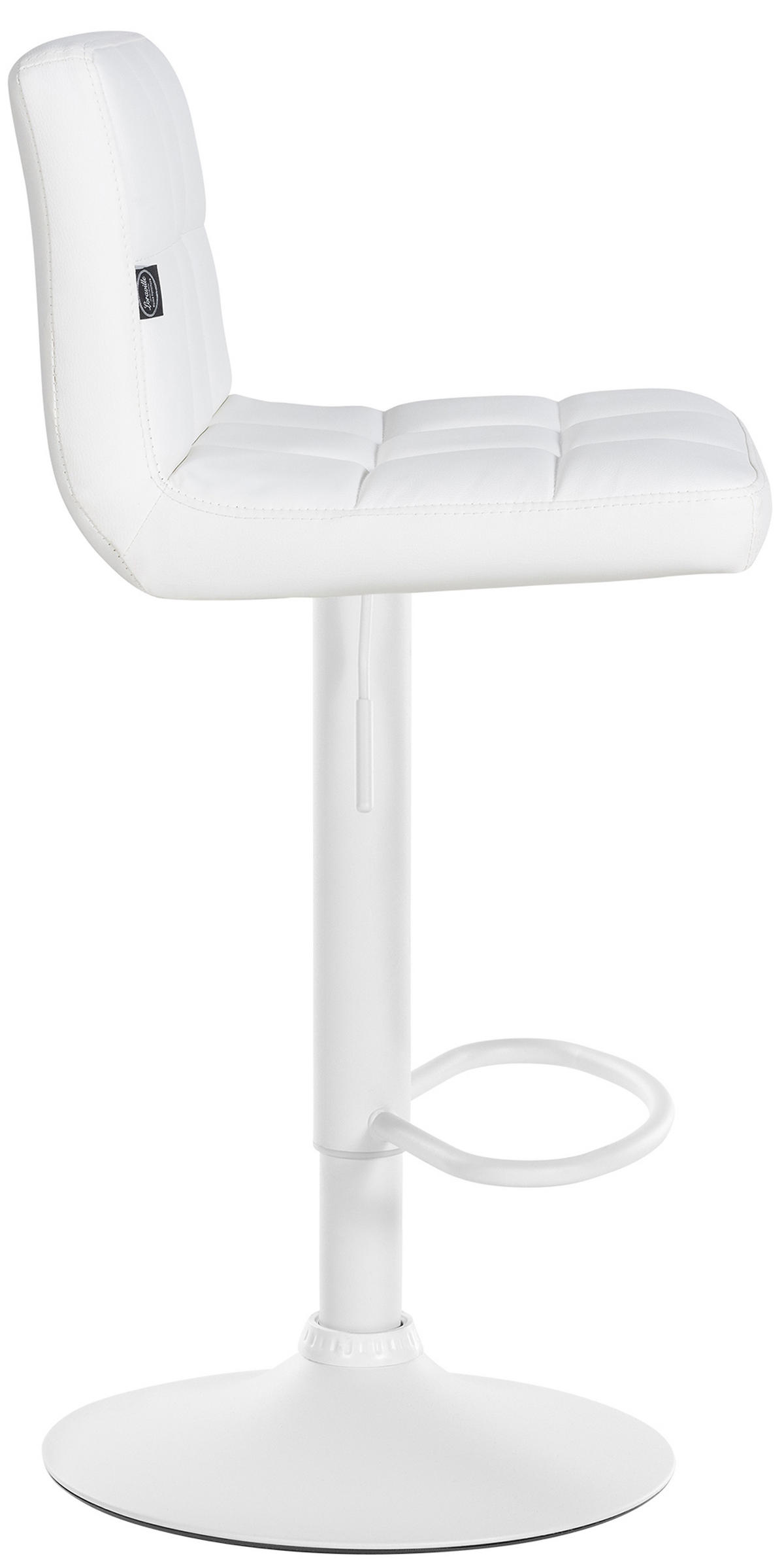 BARHOCKER 2er Set Fenai Kunstleder weiß weiß - Weiß, Kunststoff/Metall (40/106/40cm) - TPFLiving