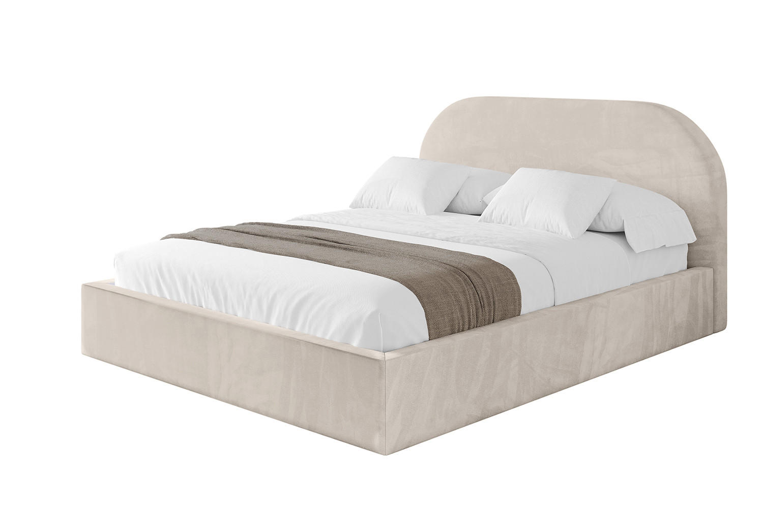 POLSTERBETT mit Bettkasten und Lattenrost, Boxbett ohne Matratze - TIVON 180x200 Beige - Beige, Holzwerkstoff/Textil (180/200cm) - ALTDECOR