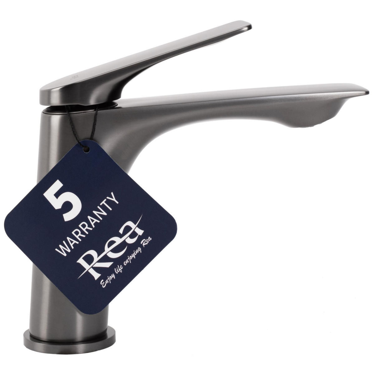 WASCHBECKENARMATUR Rea Avalon Titanium Low - Titanfarben, Metall (4.2/16.5/17.5cm) - REA