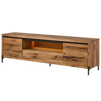 TV-BOARD Wild-/Zerreiche 202x47x60 natur geölt MONTREUX LUX #110 - Naturfarben, Holz (202/60/47cm) - Massivmoebel24