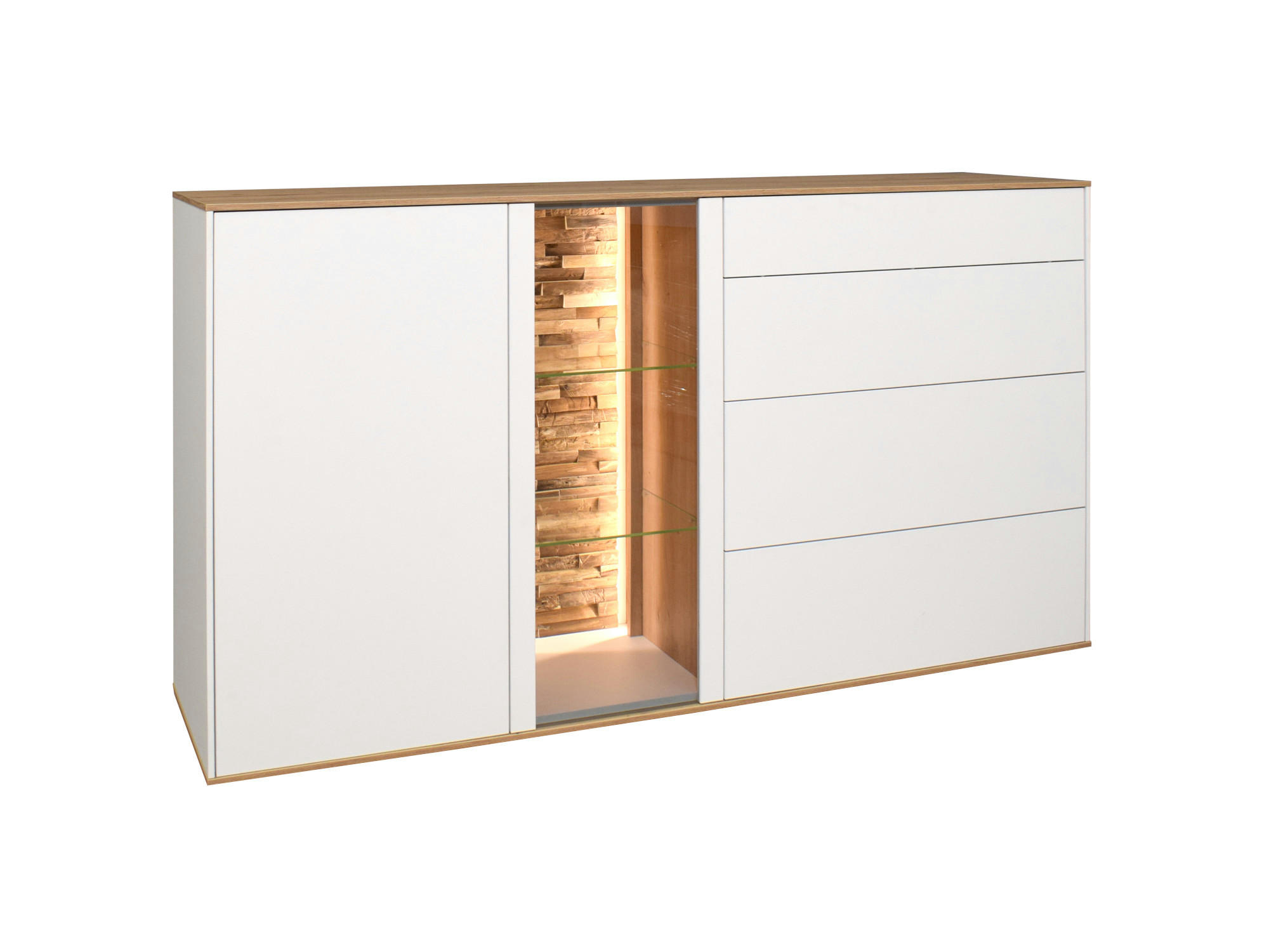 XXXLutz Sideboard Weiß 42x105x169 cm
