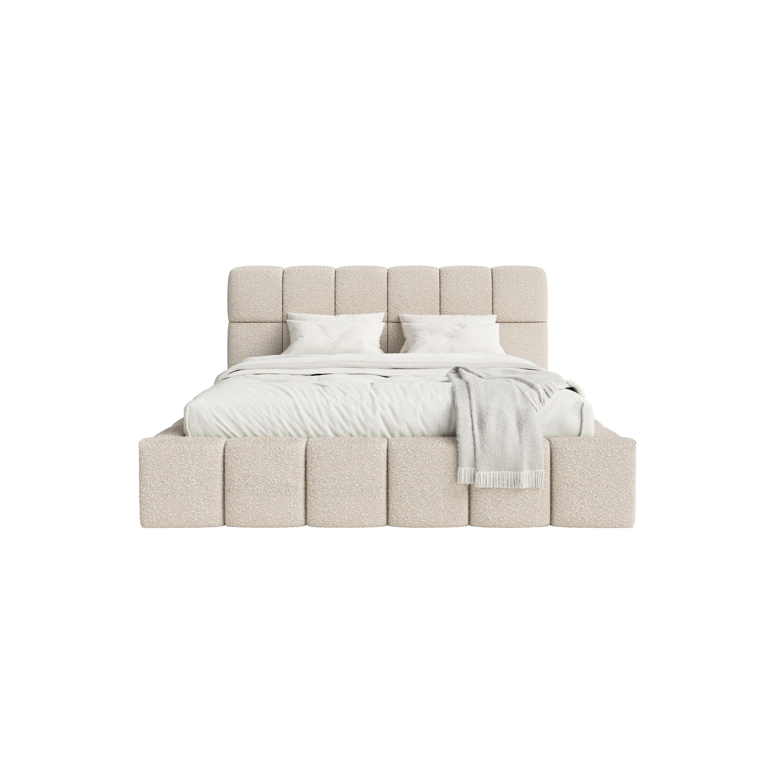 Fedve Polsterbett Beige 200x200 cm