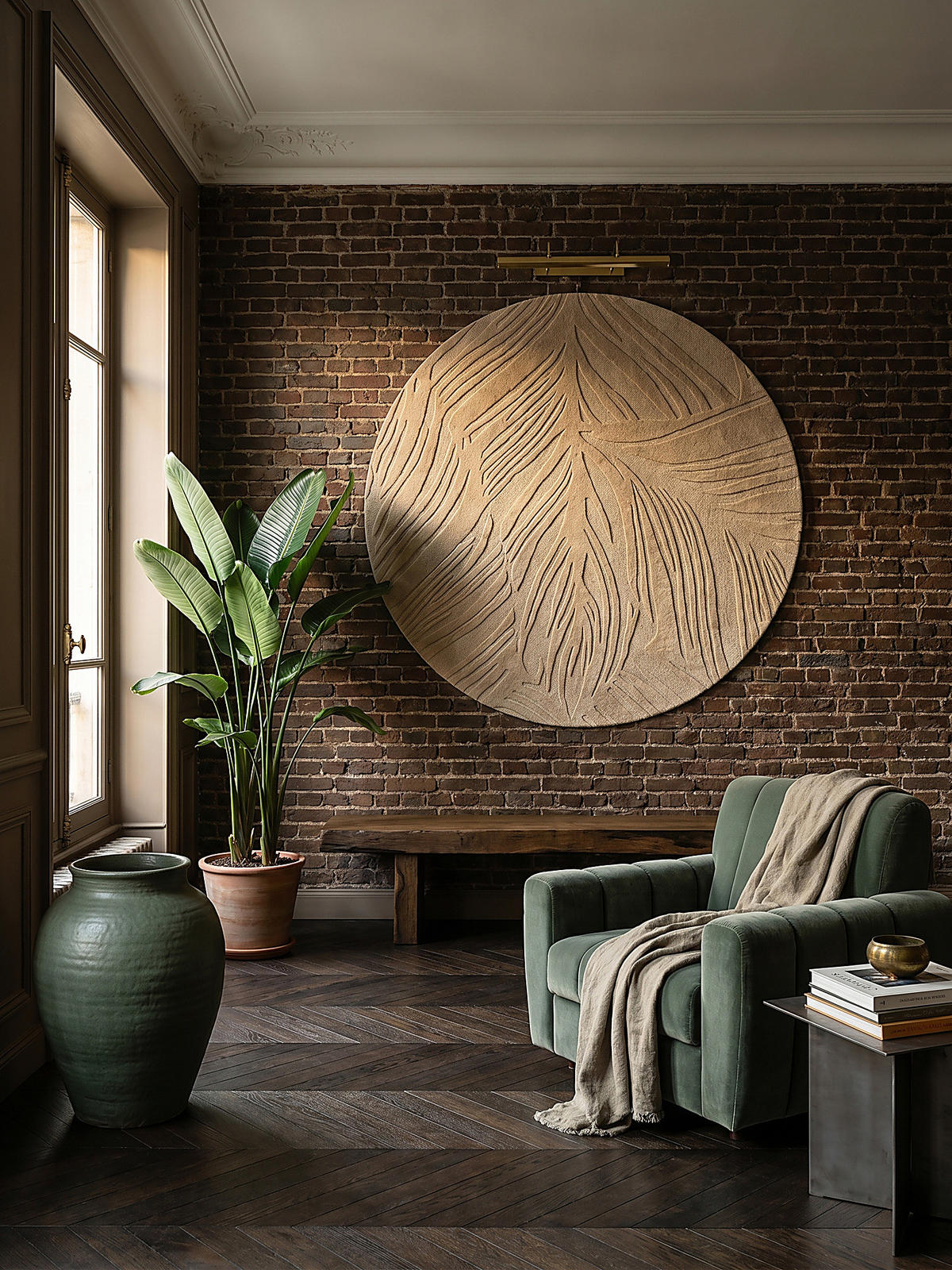 WOLLTEPPICH LEVEN Ø 160 cm - Beige, Textil (160/160cm) - KADIMA DESIGN