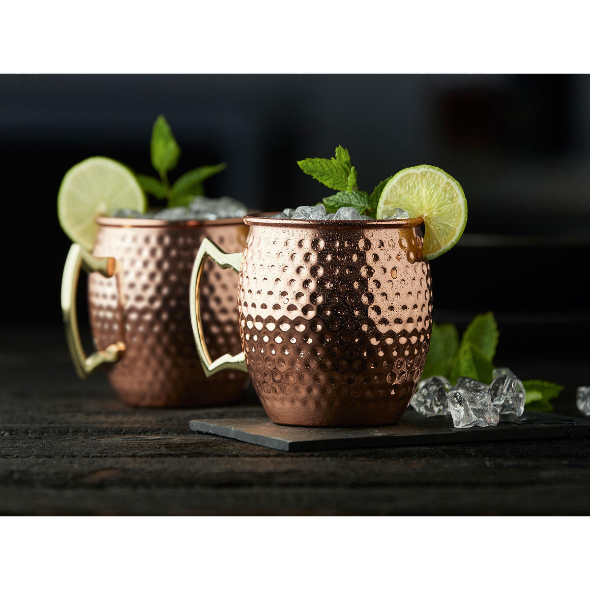 KRUG Moscow Mule 2er Set, Kupfer, 550 ml - Transparent, Glas (0.55L) - Lyngby Glas