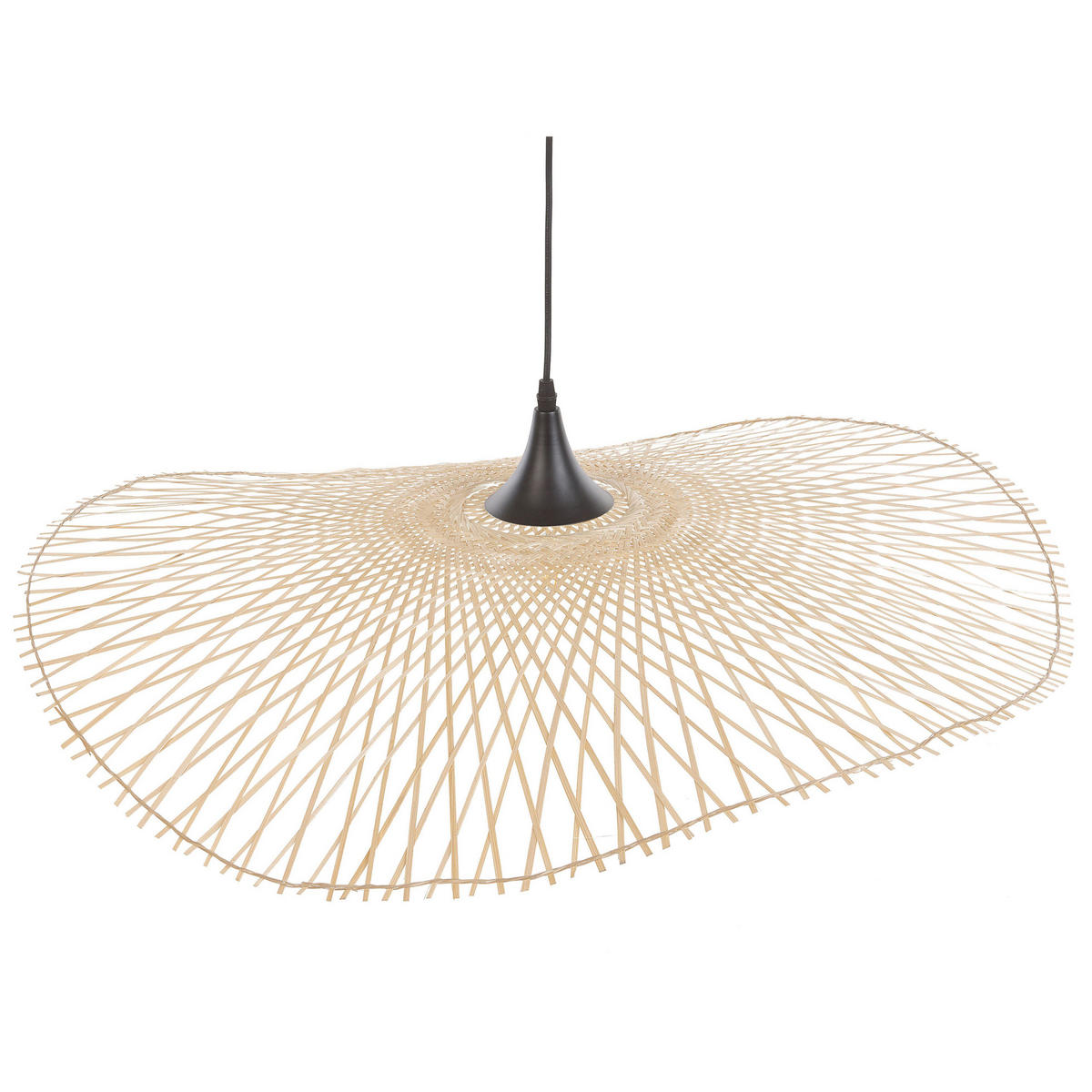 HÄNGELEUCHTE Floyd 80/80/130 cm - Hellbraun, Holz (80/80/130cm) - Beliani