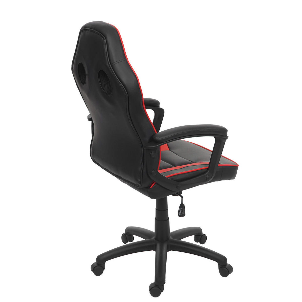 BÜROSTUHL Schwarz, Rot - Rot/Schwarz, Textil (63/119/64cm) - MCW