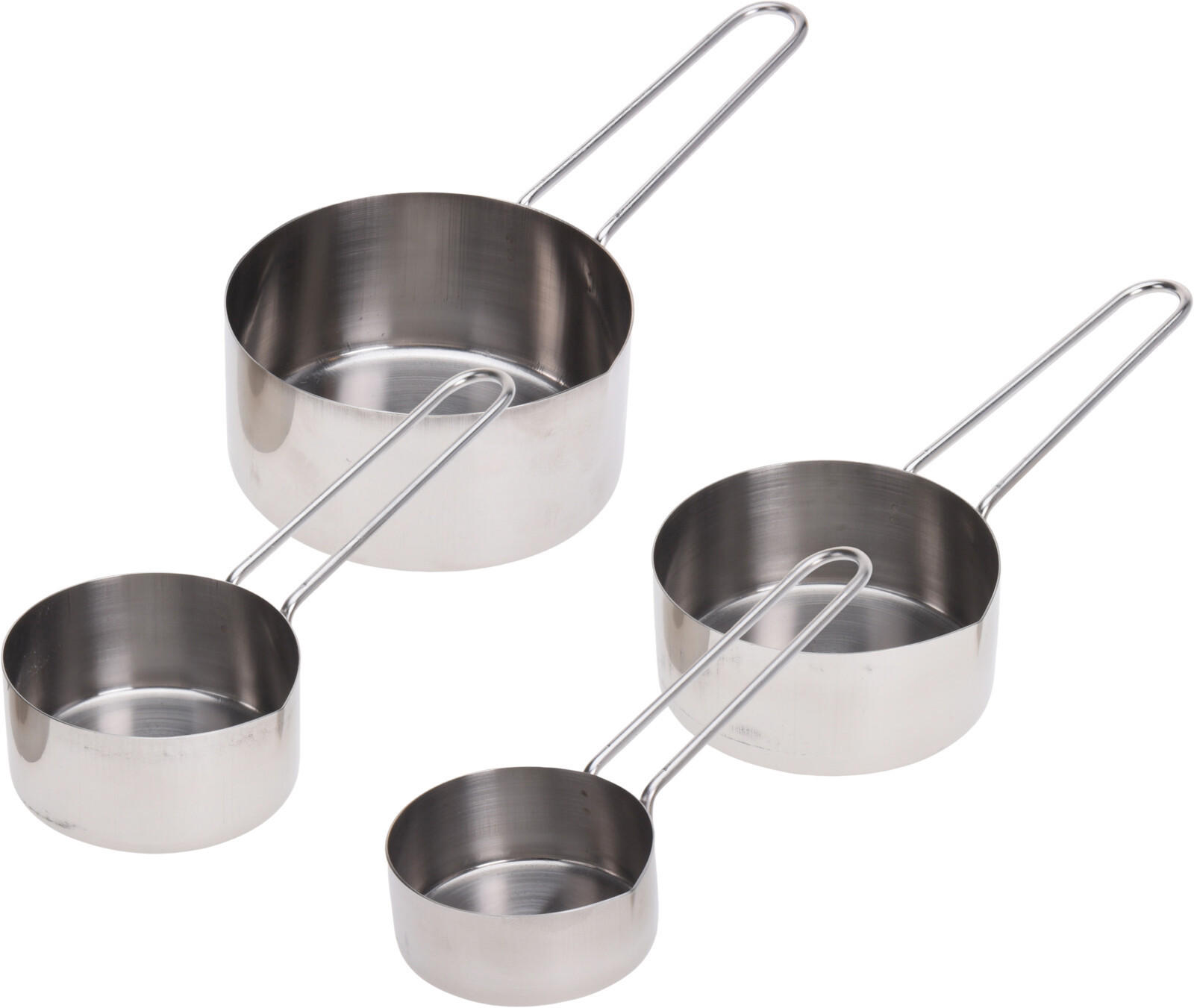 MESSBECHERSET Basic Silber 16.5/8.5/7 cm Metall - Silberfarben, Metall (0.5L) - Mondex