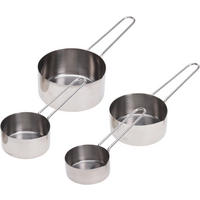 MESSBECHERSET Basic Silber 16.5/8.5/7 cm Metall - Silberfarben, Metall (0.5L) - Mondex