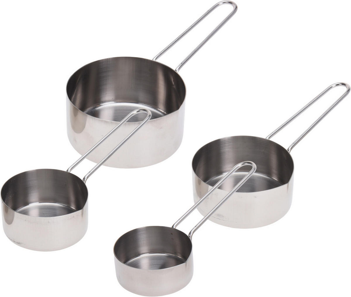 MESSBECHERSET Basic Silber 16.5/8.5/7 cm Metall - Silberfarben, Metall (0.5L) - Mondex