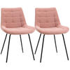 ESSZIMMERSTÜHLE, Samt, Rosa - Rosa, Textil (61/79/50cm) - HOMCOM