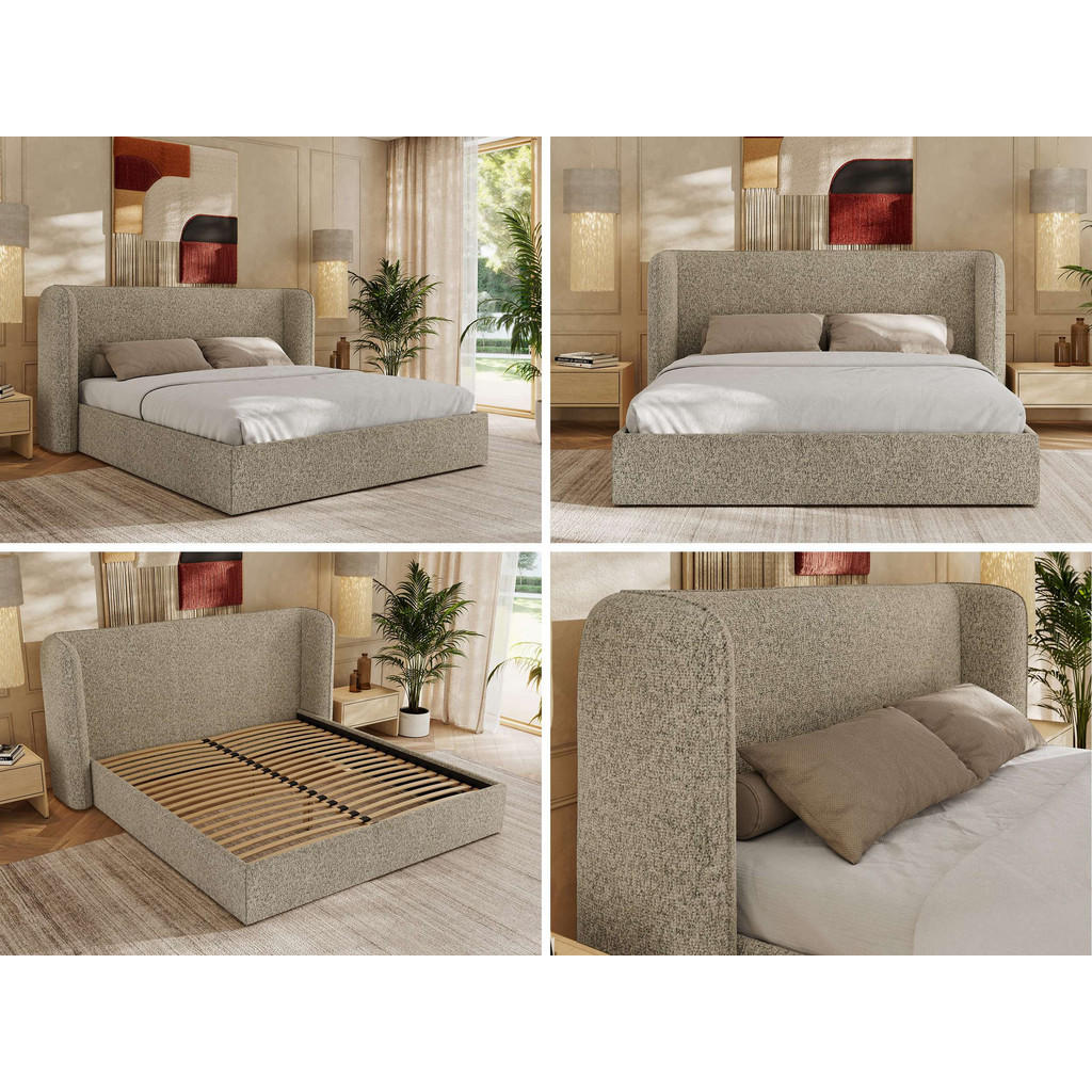 Thumbnail - MKS Polsterbett, Sand, Textil, Rechteckig, 180x200 cm, Oeko-Tex®, Schlafzimmer, Betten, Polsterbetten