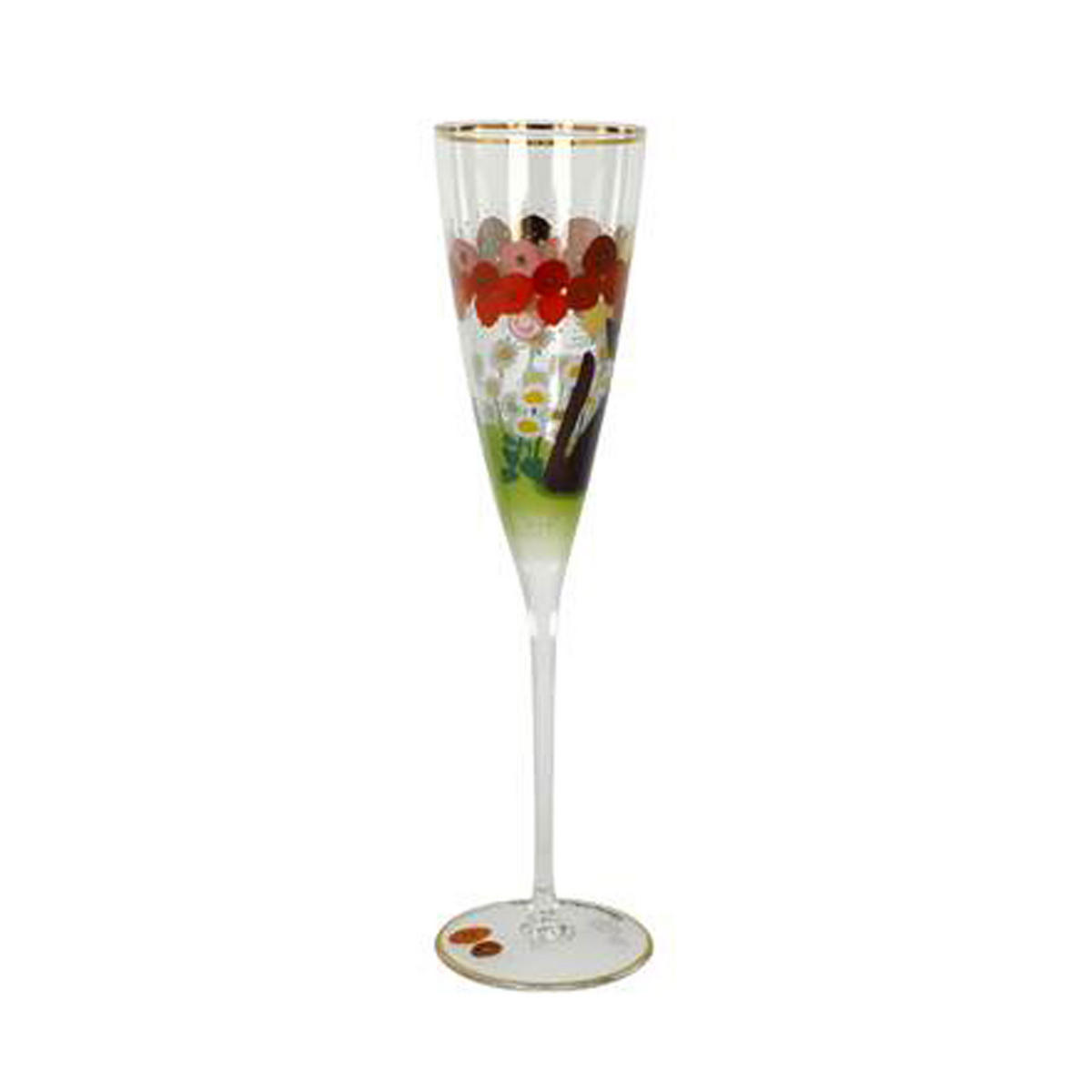 SEKTGLAS Rosina Wachtmeister - Lestate in giardino, Champagnerglas, Sekt, Glas - Multicolor, Glas (0.15L) - Goebel