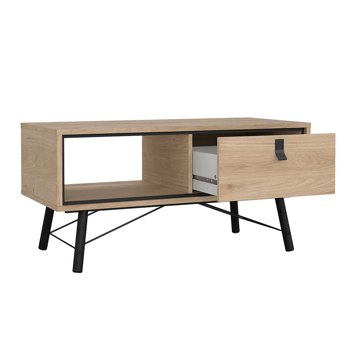 COUCHTISCH, Ry, Eiche, Holzwerkstoff, 102 x 49 x 50 cm - Eichefarben, Holzwerkstoff (49/102/50cm) - ebuy24