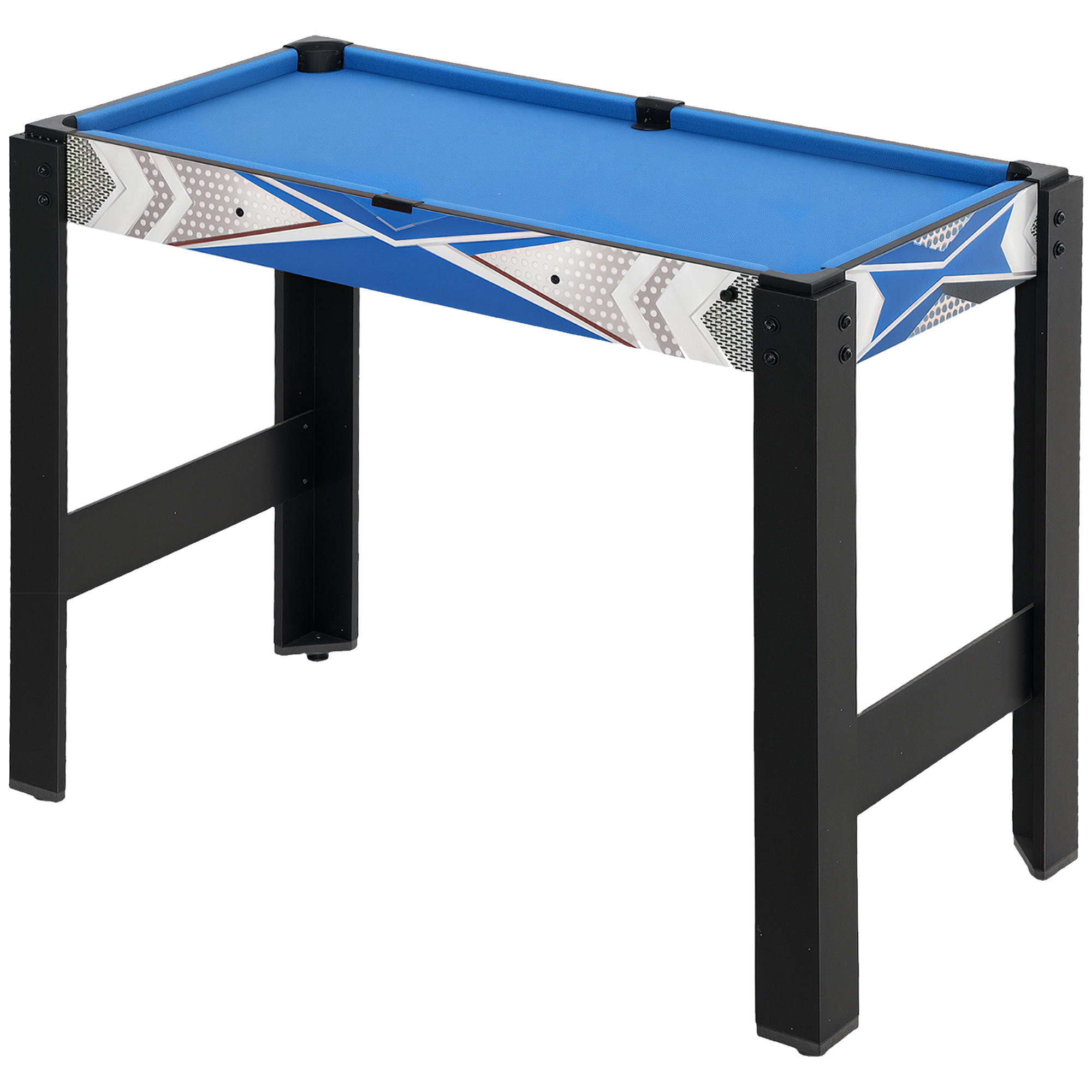 MINI-MULTIGAME-SPIELTISCH MDF Blau Schwarz - Blau, Holzwerkstoff - SPORTNOW