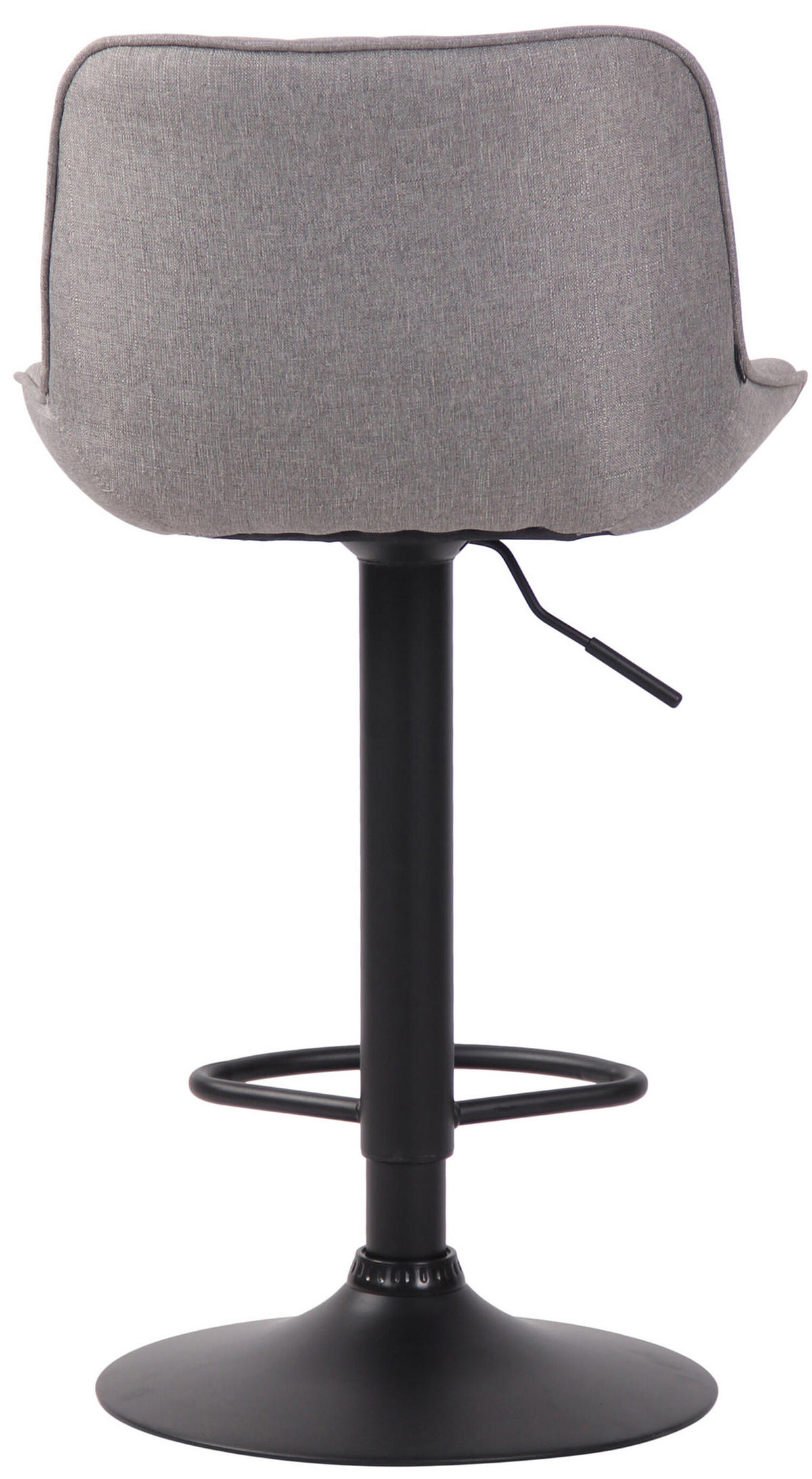BARHOCKER Lento Gestell schwarz Stoff Grau - Schwarz/Grau, Textil/Metall (50/108/50cm) - TPFLiving