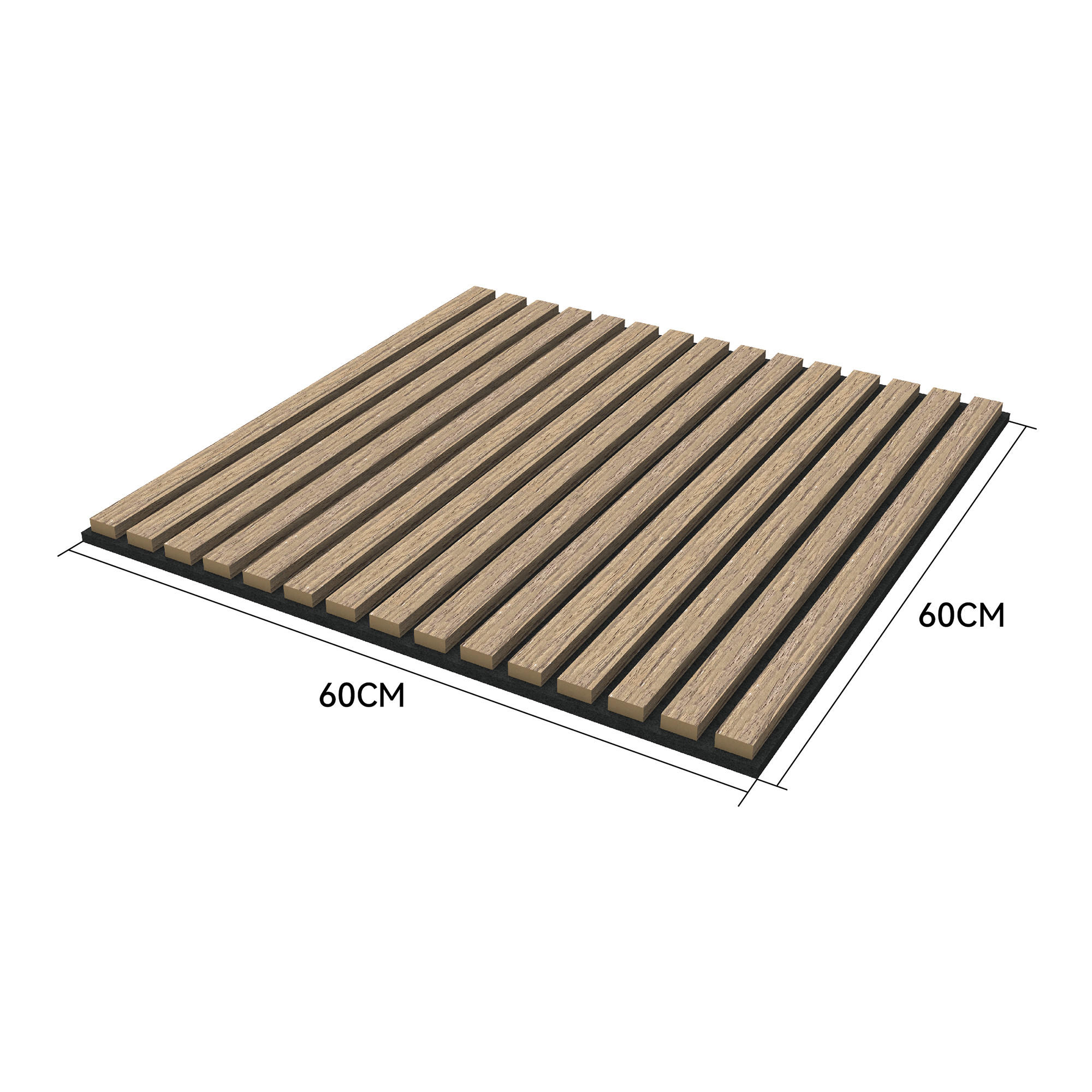 Neu.holz Akustik Walnuss 60x60x2.1 cm