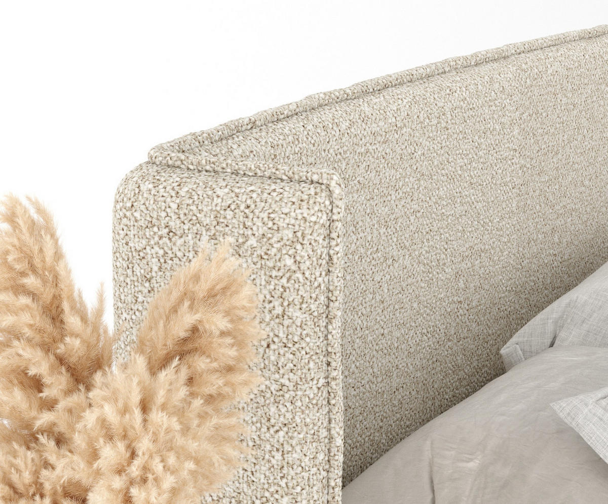 BOXSPRINGBETT Segni Beige 200/200 cm mit Matratze und Topper - Beige/Naturfarben, Holz/Holzwerkstoff (200/200cm) - Maison de Reve