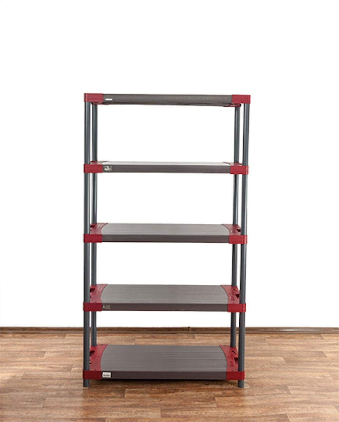 KUNSTSTOFFREGAL BIG GREY BEAR Tall 180x100x46cm Fachlast 160kg Grau-Rot - Rot, Kunststoff (100/180/46cm) - PROREGAL