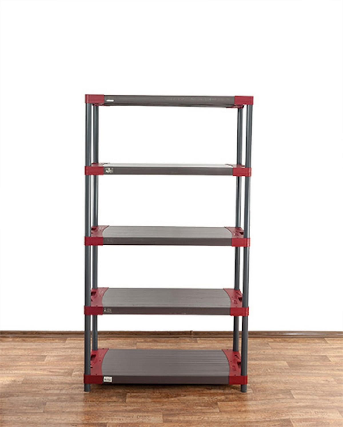 KUNSTSTOFFREGAL BIG GREY BEAR Tall 180x100x46cm Fachlast 160kg Grau-Rot - Rot, Kunststoff (100/180/46cm) - PROREGAL