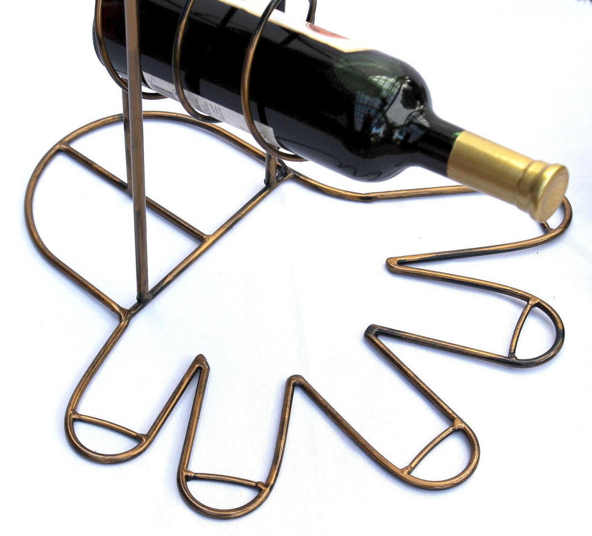 WEINREGAL Metall Bronze 40/40/93 cm - Braun, Metall (40/93/40cm) - DanDiBo