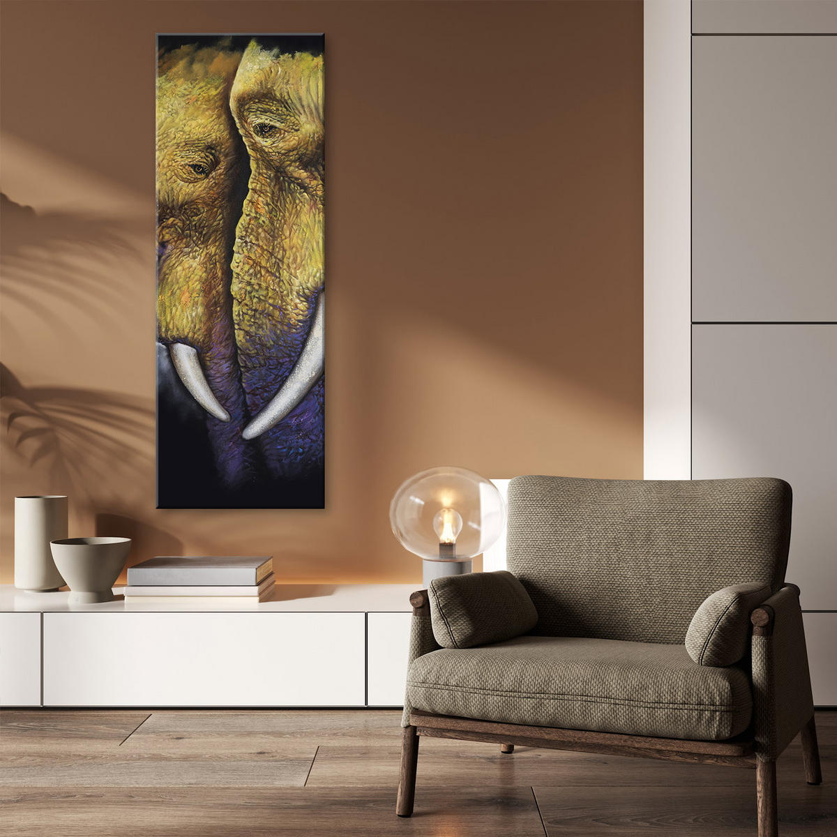 KUNSTDRUCK Braun 50/150 cm - Braun, Textil (50/150cm) - KUNSTLOFT