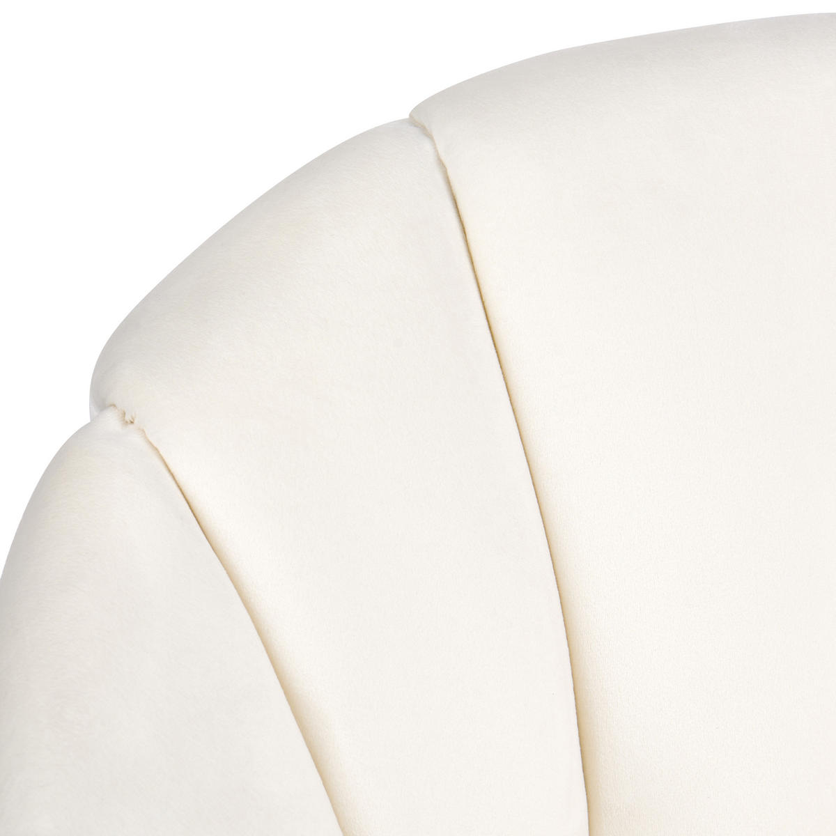 KANCELÁŘSKÁ ŽIDLE Sametová látka Krémově bílá Annabelle - krémová, textil (66/81/39cm) - Beliani