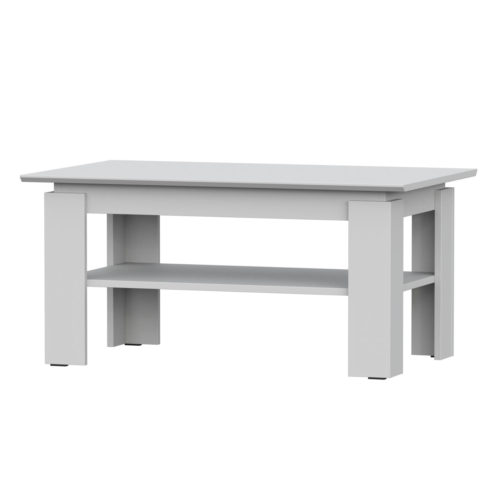 Komodee Couchtisch Weiß 90x43x55 cm