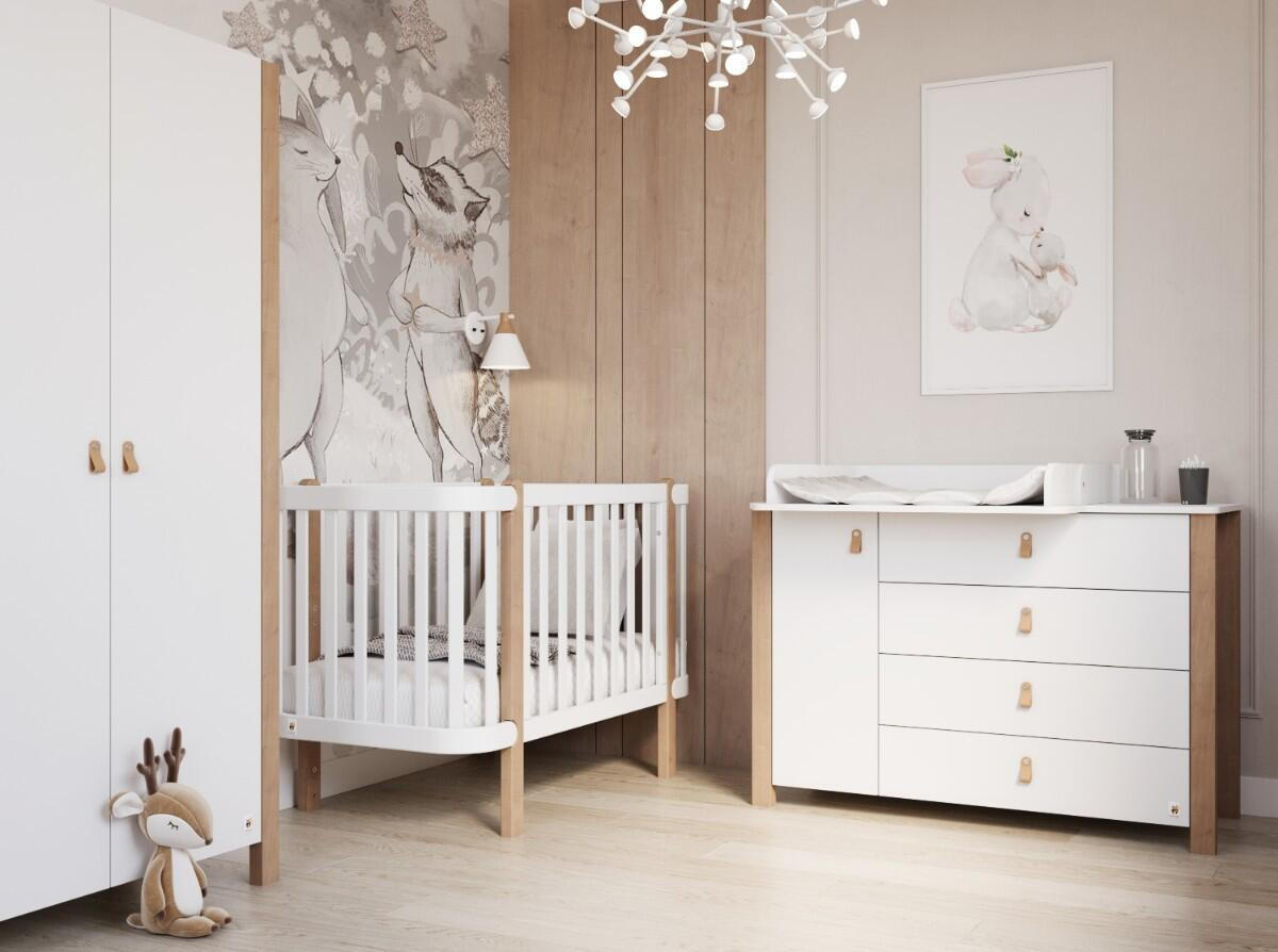 BABYBETT ETUDE Weiß 67x125x89 cm - Weiß, Holz - FURNLUX
