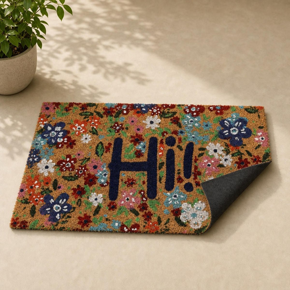 FUSSMATTE Mehrfarbig Kokosfaser 60x40 cm - Multicolor, Kunststoff/Textil (60/40cm) - Relaxdays