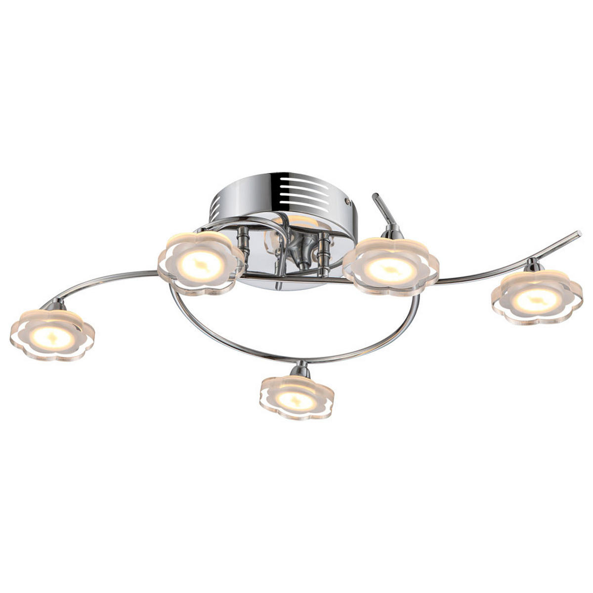 LED DECKENLEUCHTE Blossom Silber - Silberfarben, Metall (62/34/15cm) - Globo Lighting