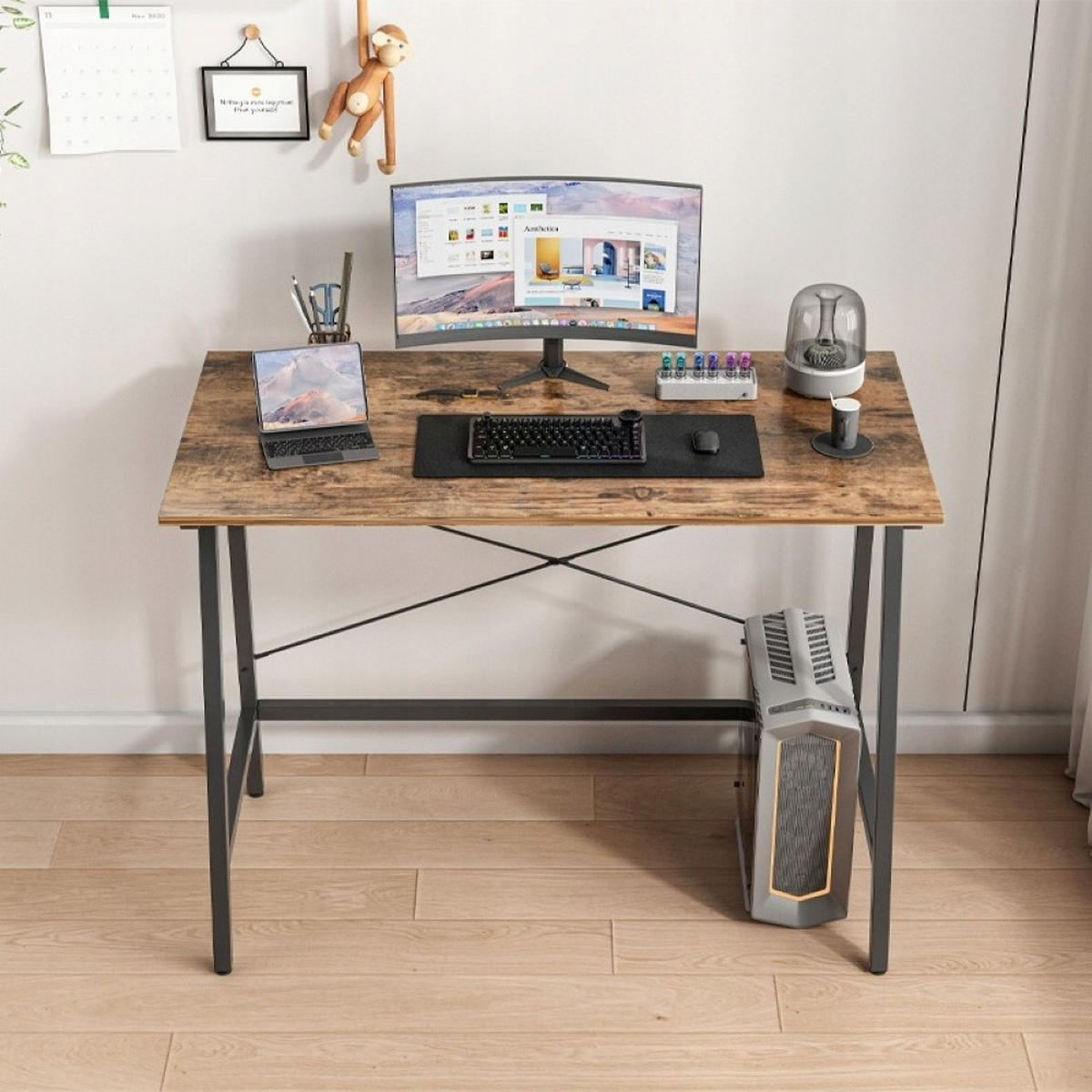 SCHREIBTISCH, braun, 100/50/75 cm - Braun, Holzwerkstoff (50/100/75cm)