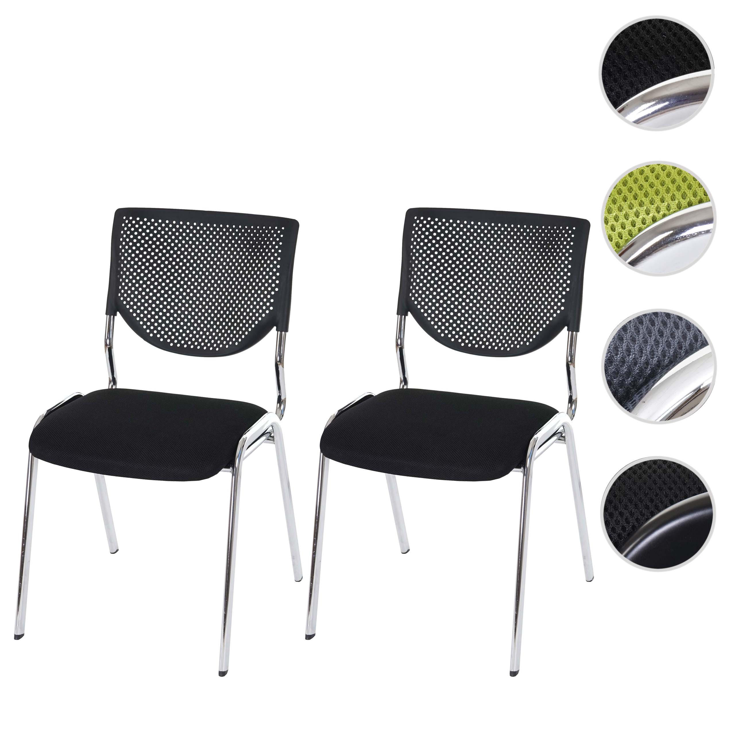 BESUCHERSTUHL Schwarz 2er-Set - Schwarz, Textil (49/83/58cm) - MCW