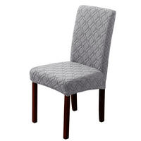 STUHLHUSSE Stretch Stuhlbezug 1 Stück - Hellgrau, Textil (18/25cm) - Kaket