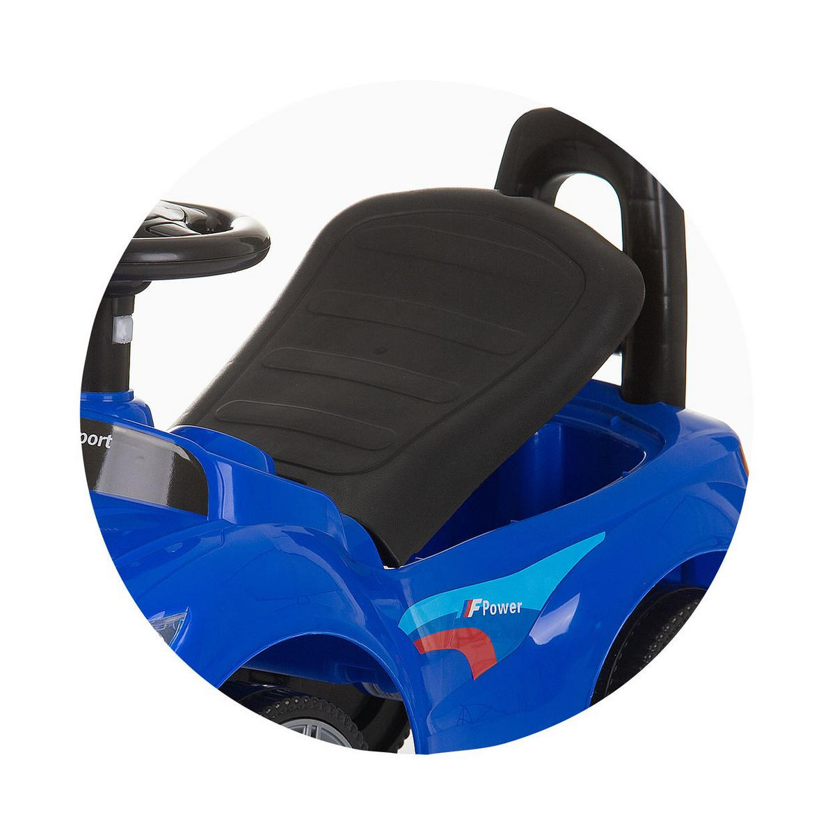 RUTSCHER Sprinter blau Stauraum unter Sitz Musik Hupe Rückenlehne - Blau, Kunststoff (56/27/35cm) - Chipolino