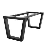 TISCHBEINE Atria Extreme Schwarz Metall 200/80/72 cm - Schwarz, Metall (80/72/200cm) - Metalo Pro