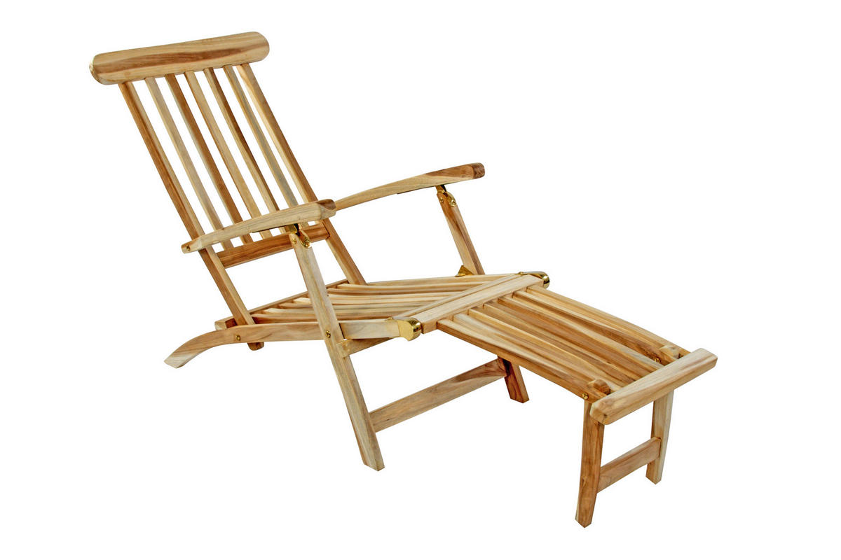 GARTENLIEGE PUCCON - Beige, Holz (150/100/60cm) - SAM
