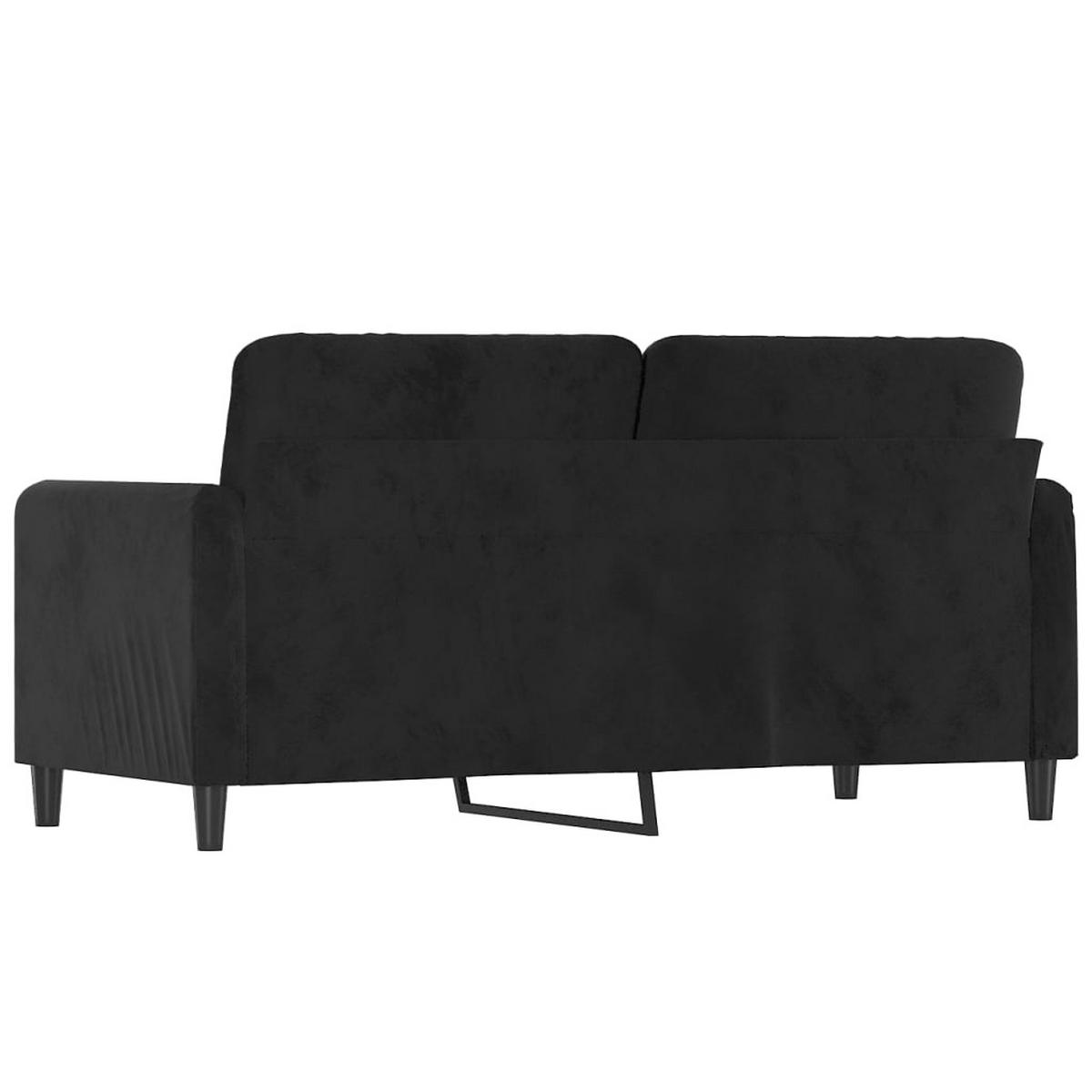 2-SITZER-SOFA Creglingen - Schwarz, Naturmaterialien (158/80/77cm) - Nettlife
