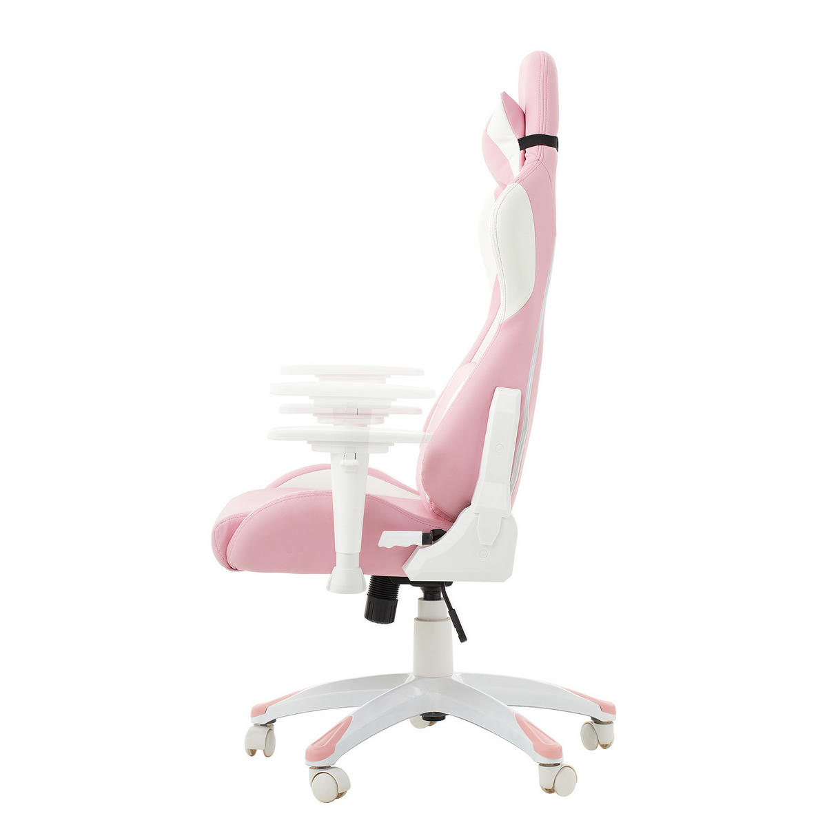 GAMING CHAIR - Kunstleder - Pink, Kunststoff (66/134/59cm) - home24