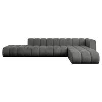 ECKSOFA modulares Sofa Zuvon-L2 - 387x177x70 cm Dunkelgrau - Dunkelgrau, Holzwerkstoff/Textil (387/177cm) - ALTDECOR