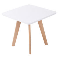 BEISTELLTISCH eckig 50/50/46 cm Holz weiß - Naturfarben/Weiß, Holz (50/50/46cm) - CLP